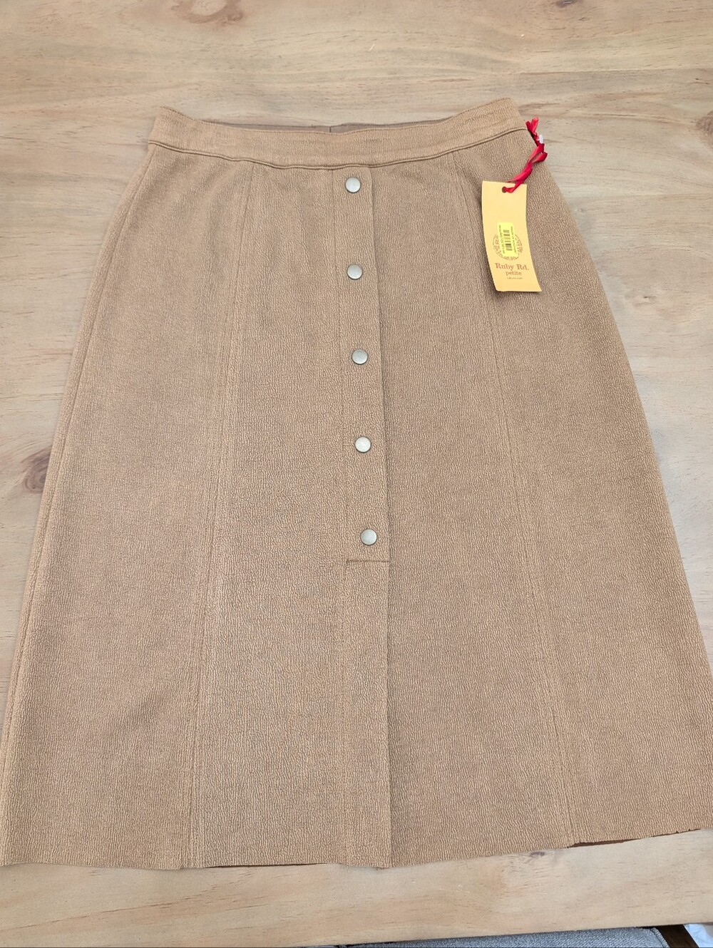 NWT Ruby Rd. Petite A Line Skirt Spice Market Collection in Saddle Women's 8P